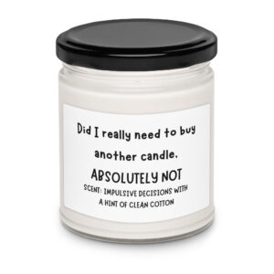 Absolutely NOT Candle Clean Cotton Scent
