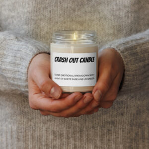 Crash Out Candle White Sage and Lavender Scent